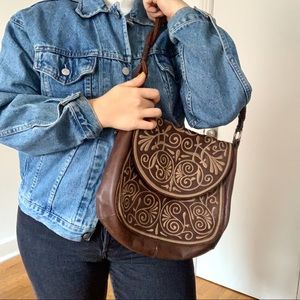Club Monaco Embroidered Leather Purse